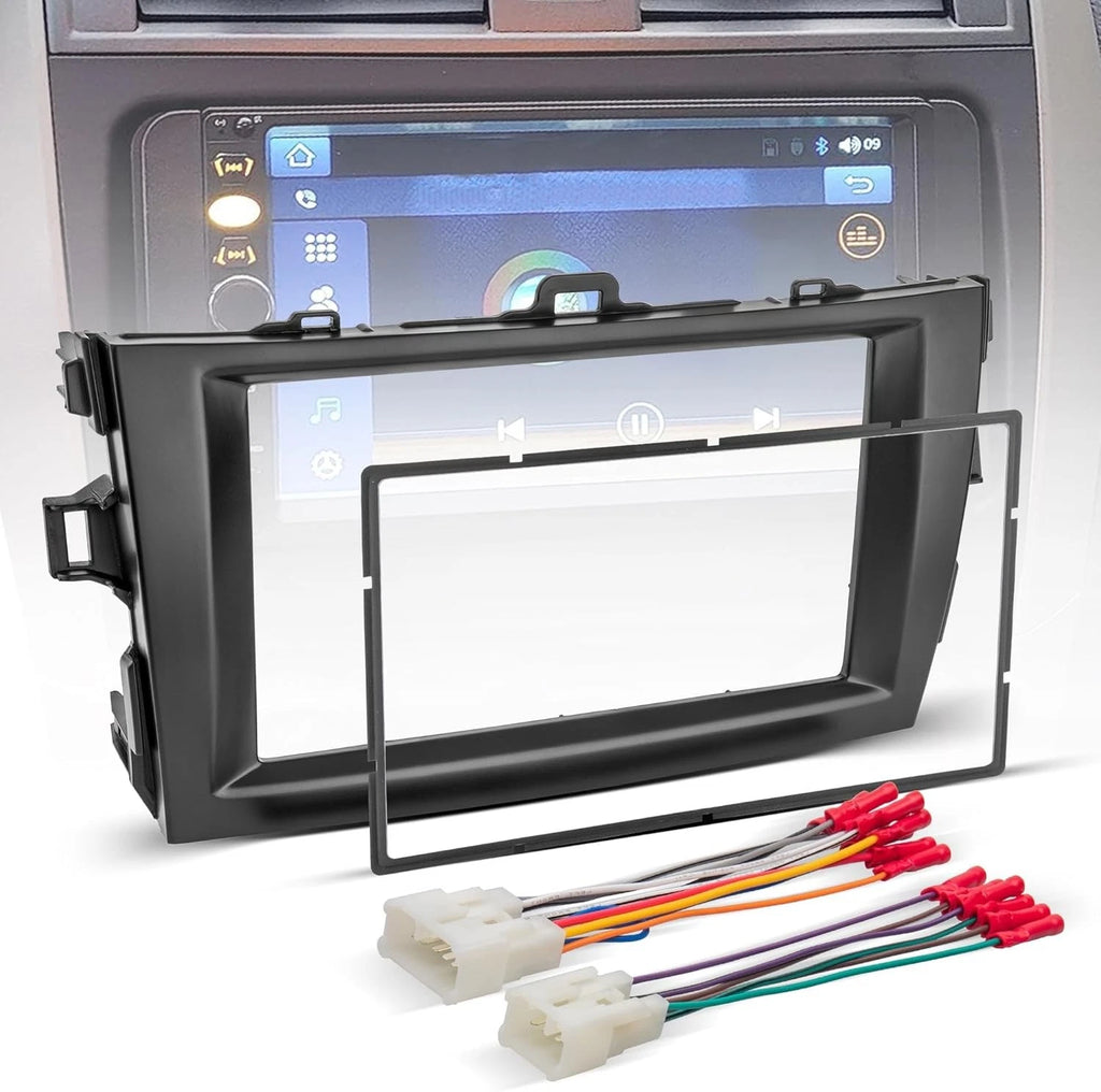 Double Din Dash Kit with Radio Wire Harness for Toyota Corolla (2009–2013)