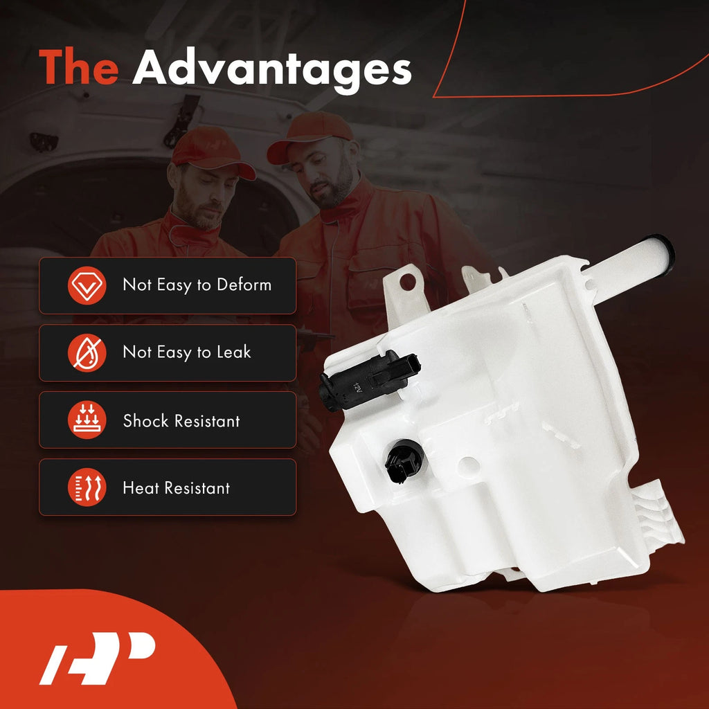 Windshield Washer Reservoir with Cap, Pump & Sensor for Ford Focus (2012-2018)