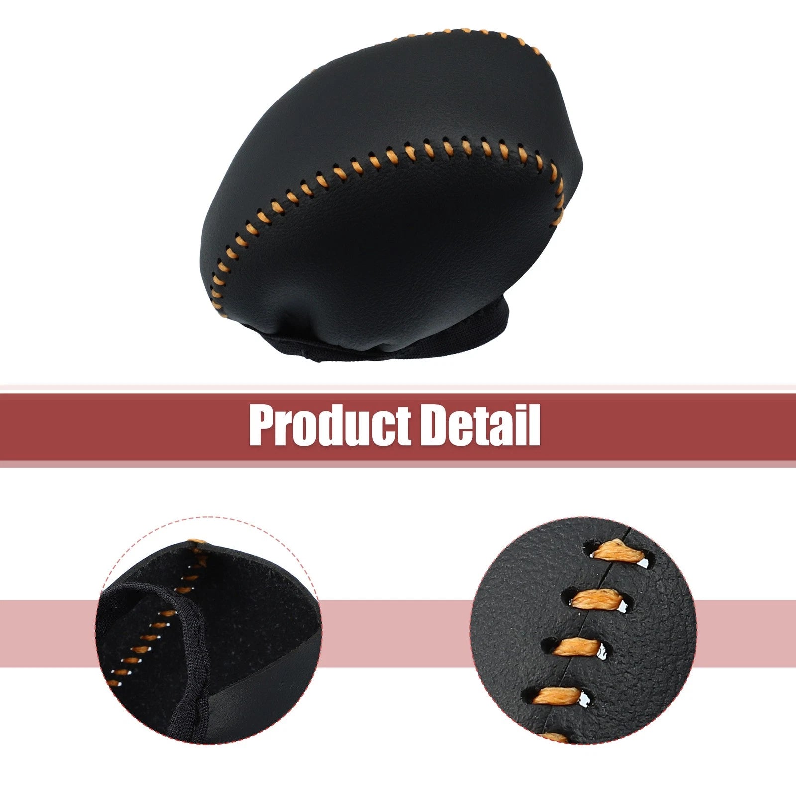 Gear Shift Knob Cover Protector for Toyota RAV4 (2019–2023) Black/Orange