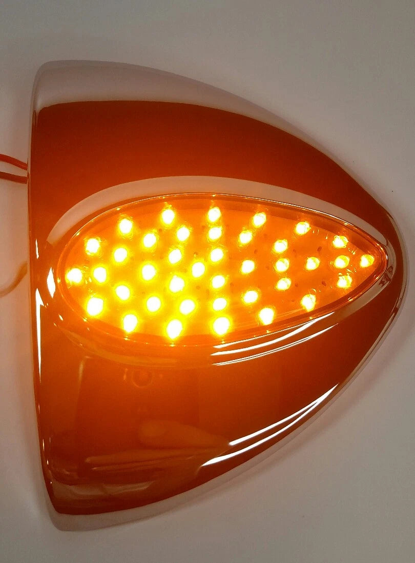 Teardrop LED Turn Signal Light for Peterbilt Truck (Amber Lens) (2018–2025)