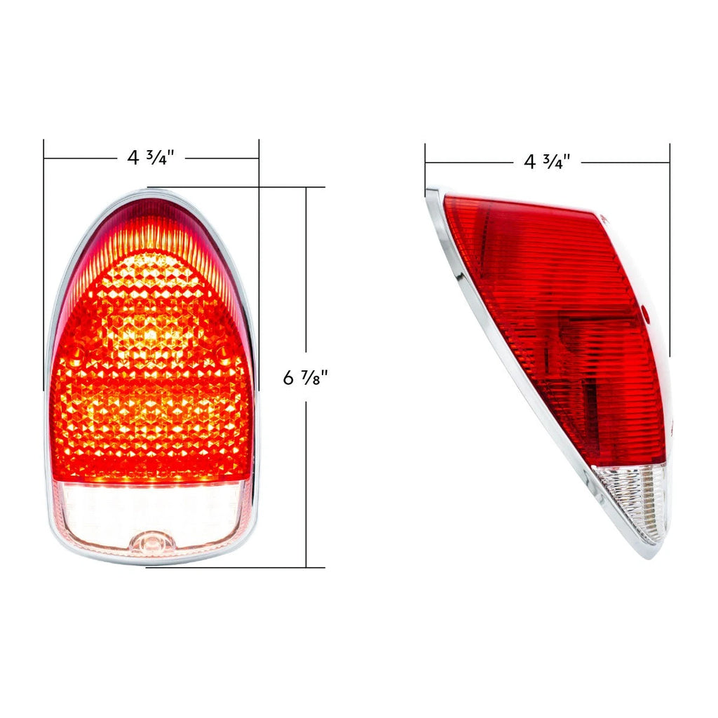 Pair LED Reverse Tail Light Assemblies for Volkswagen Beetle (1968–1970)