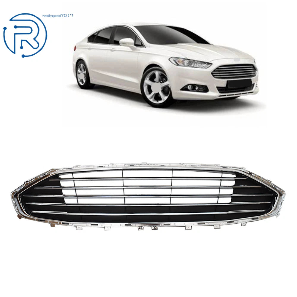 Front Upper Bumper Grille for Ford Mondeo (2019–2020) Chrome & Black