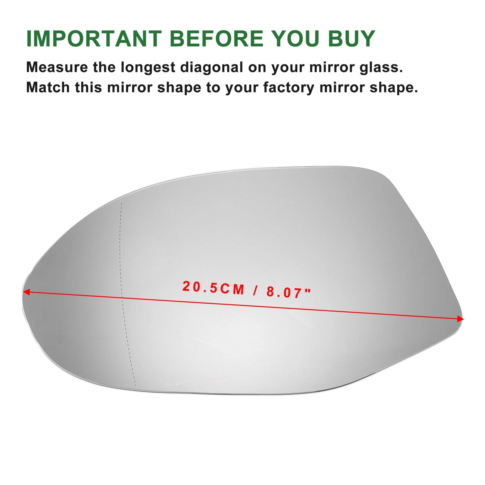 Heated Mirror Glass Replacement for Audi A7 (2010–2018)