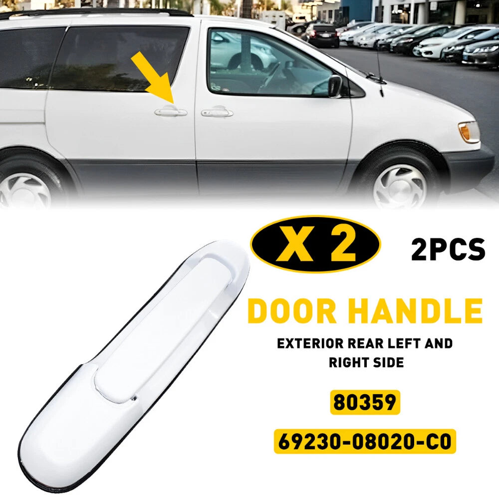 Set of 2 Exterior Door Handles for Toyota Sienna (1998–2003)