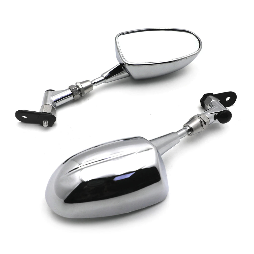 Chrome Mini Mirrors for Honda CBR600RR, Kawasaki Ninja 636 ZX6R, Yamaha YZF R6 R1