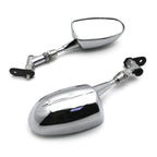 Chrome Mini Mirrors for Honda CBR600RR, Kawasaki Ninja 636 ZX6R, Yamaha YZF R6 R1
