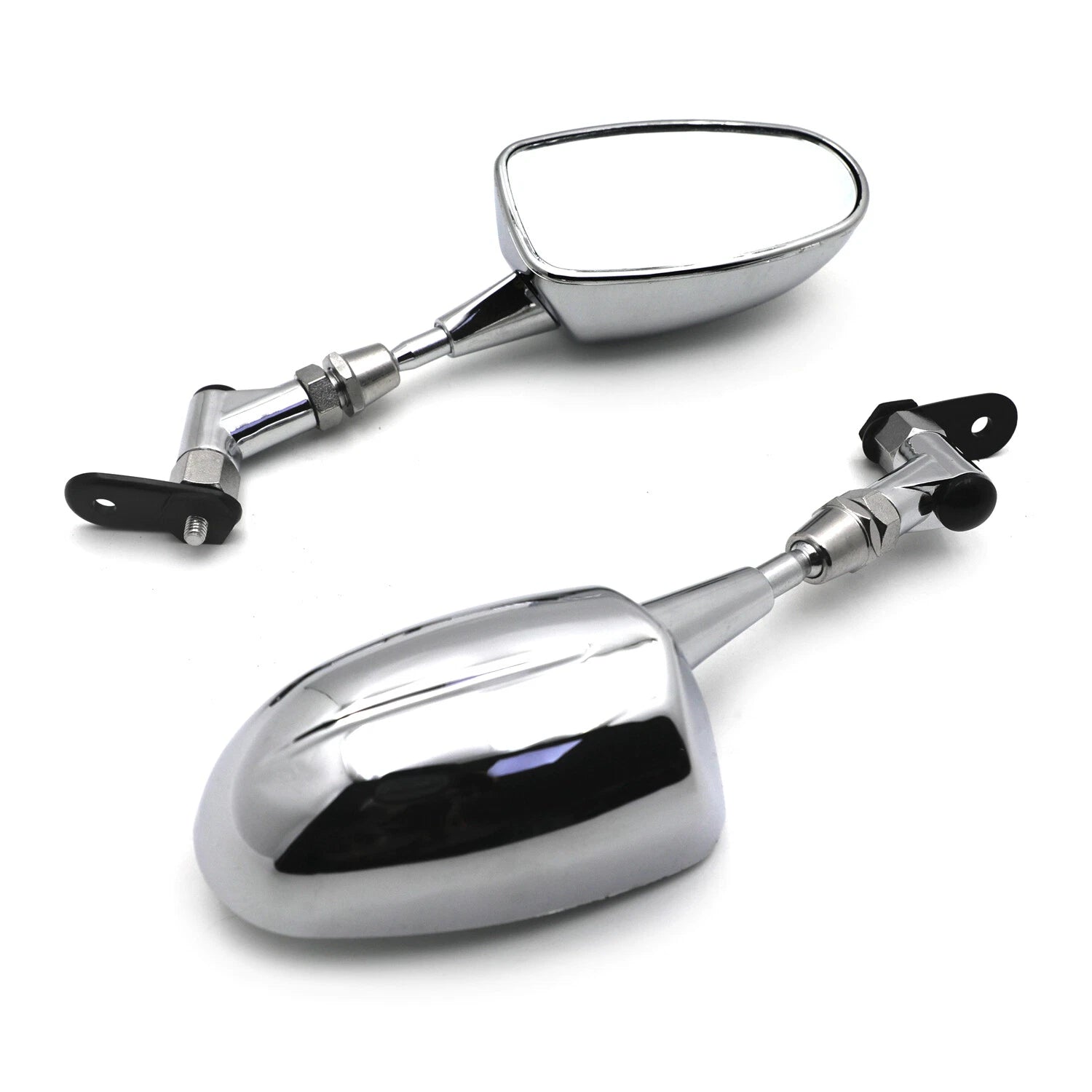 Chrome Mini Mirrors for Honda CBR600RR, Kawasaki Ninja 636 ZX6R, Yamaha YZF R6 R1