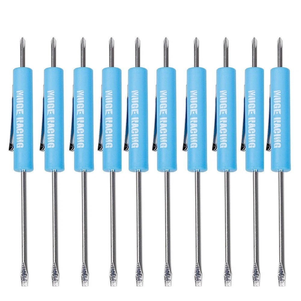 10X Mini Pocket Screwdriver Set with Magnet and Clip
