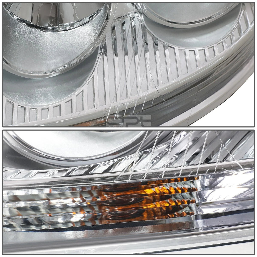 Set of 2 Chrome Housing Clear Corner Headlights for VW Jetta Mk5 (2005–2010)