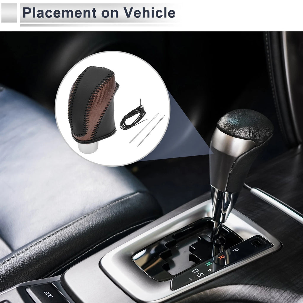 1 Pc Gear Shift Knob Cover for Subaru Impreza (2017–2023) Brown Carbon Fiber