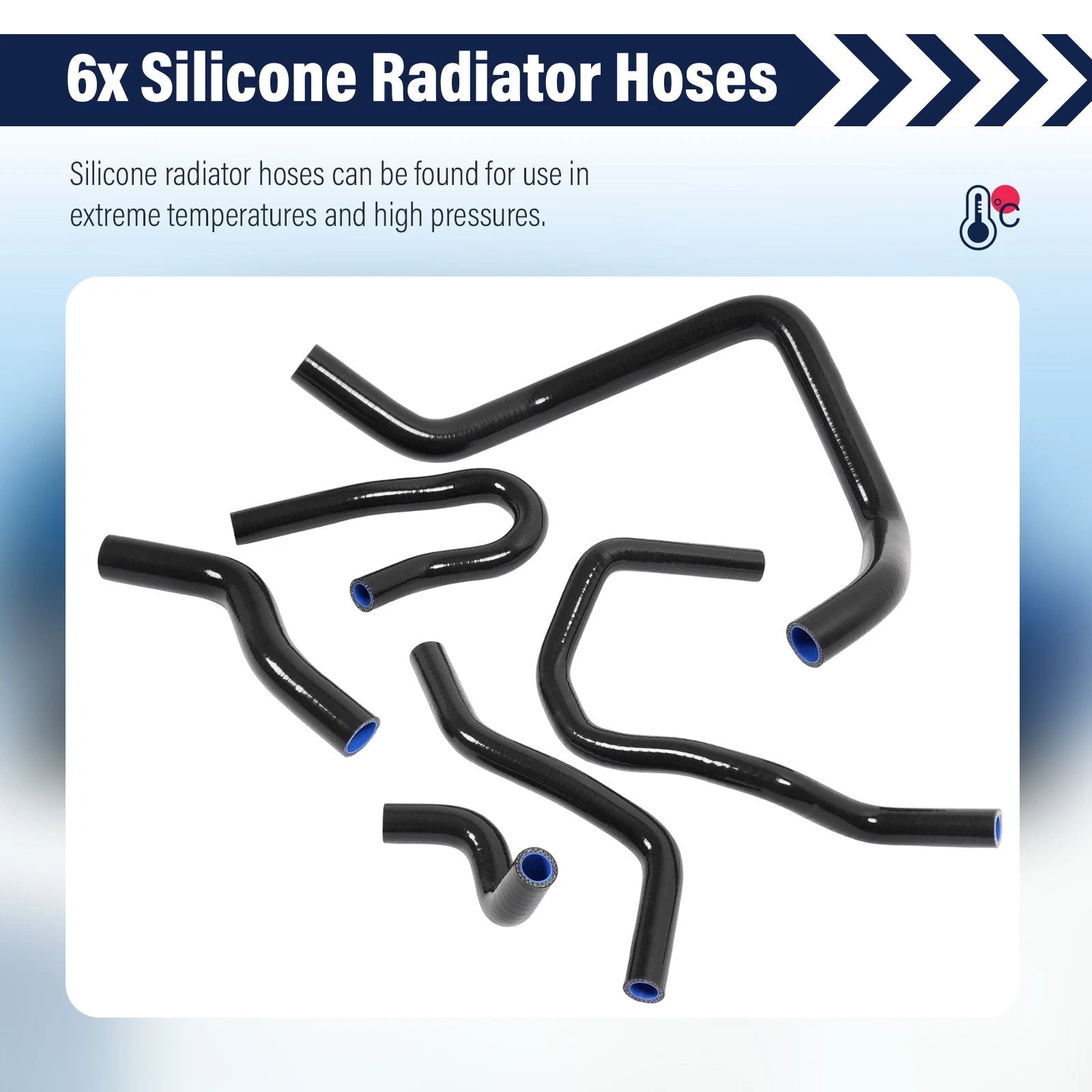 Black Silicone Radiator Hose Kit for Honda Civic (1992–2000) D15 D16 EK EG