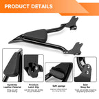 Black Passenger Backrest Sissy Bar for Harley Touring Road Street Glide (1997–2008)