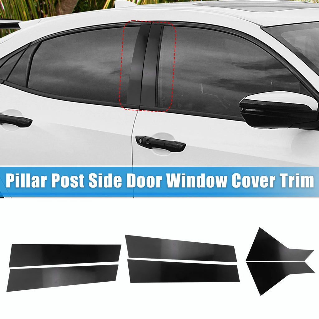6 Pcs Pillar Post Side Door Window Cover for Honda Civic Sedan (2016–2021)