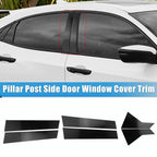 6 Pcs Pillar Post Side Door Window Cover for Honda Civic Sedan (2016–2021)