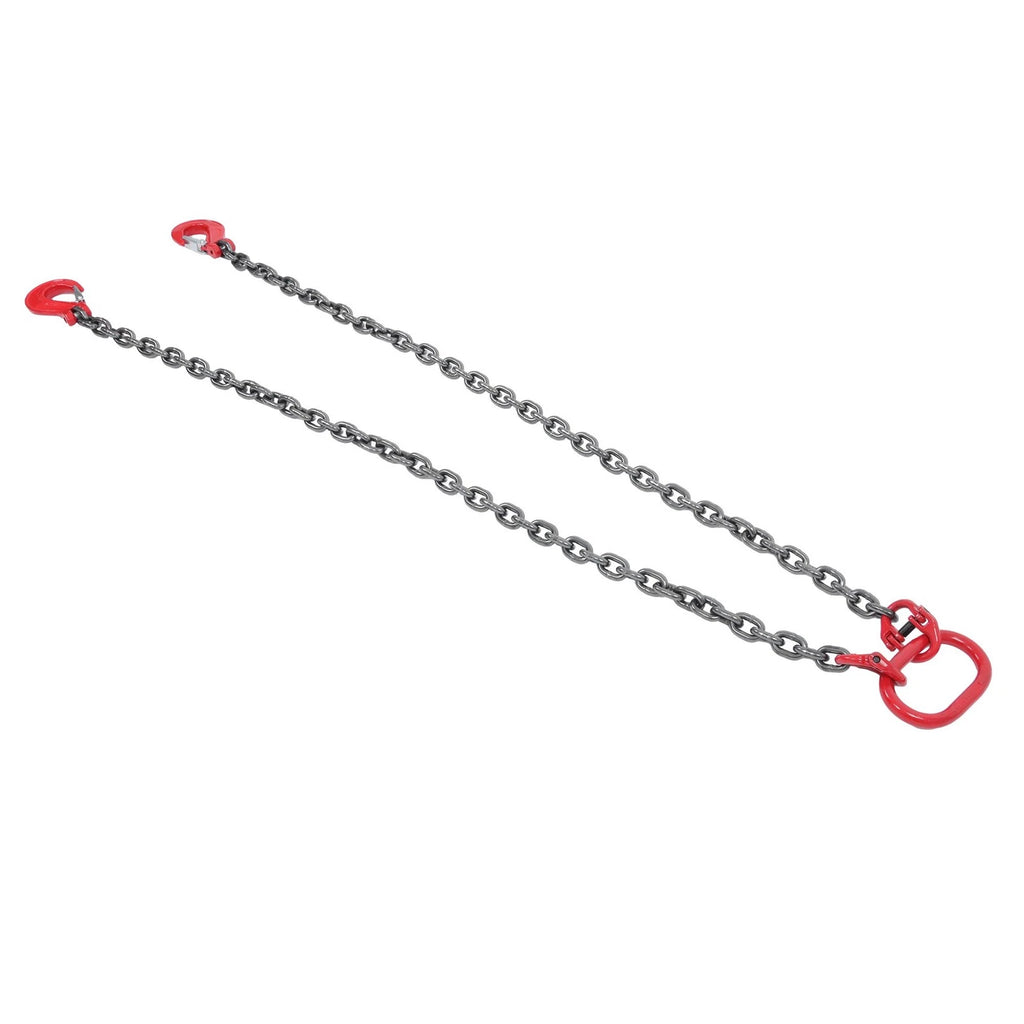 2X Chain Sling 3/8 Inch x 5 Ft 8800lbs G80 Lifting Chains with Grab Hooks