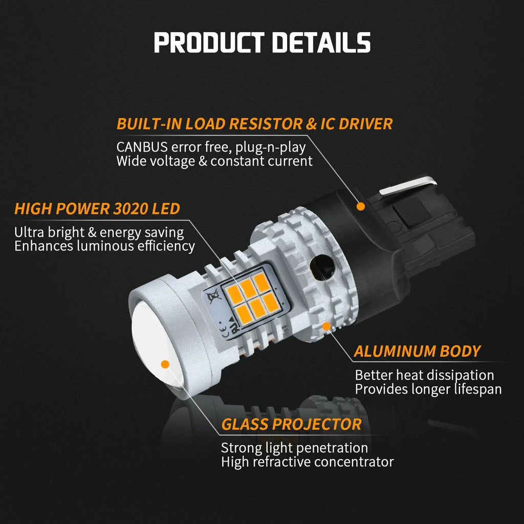 2X Yellow Amber LED Turn Signal Bulbs for [Make Model] ([YYYY–YYYY])