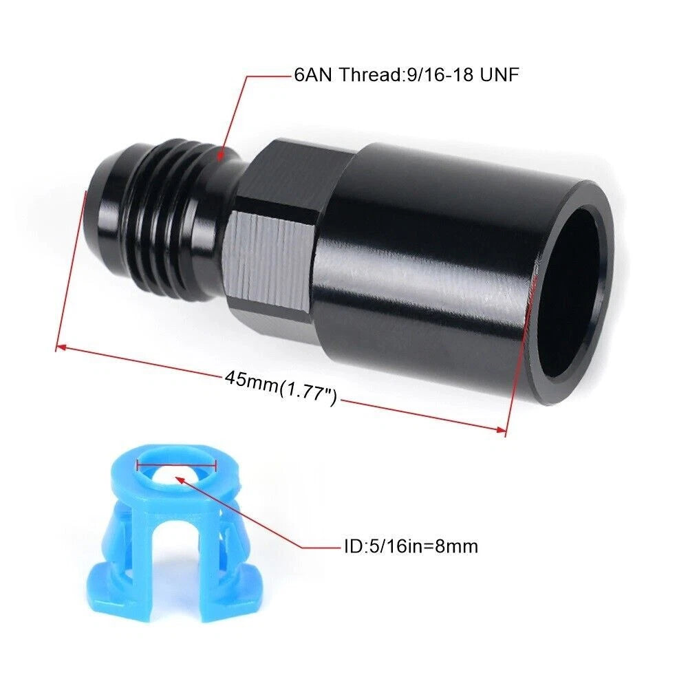 6AN Fuel Adapter Fitting for LS Quick Connect