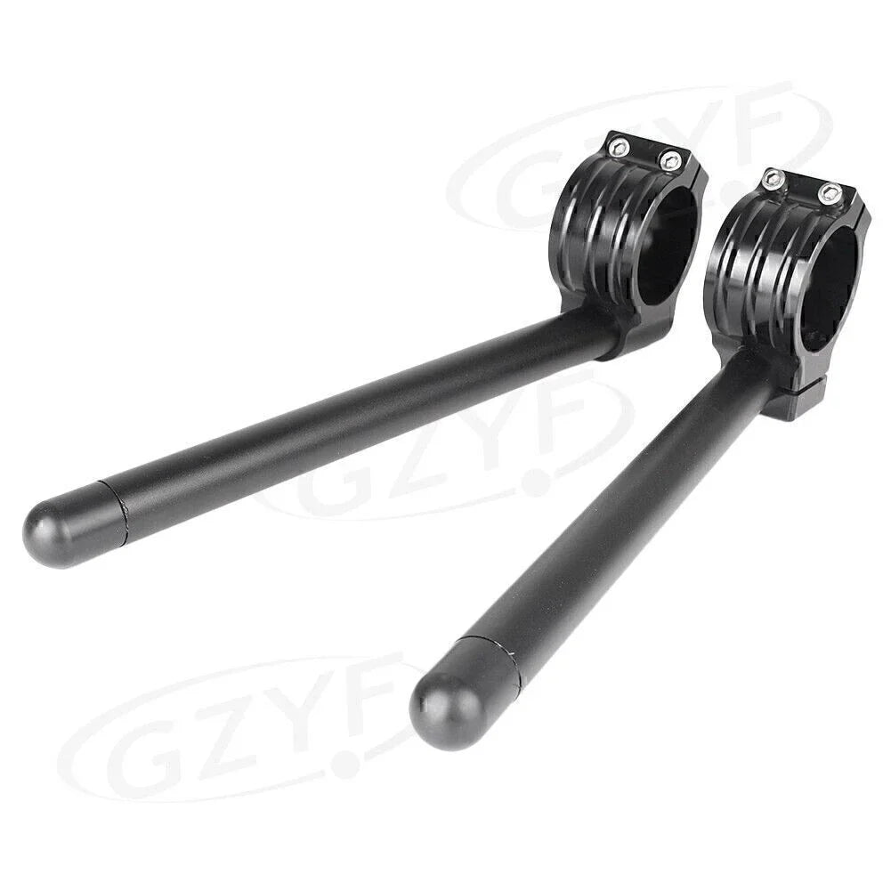 51mm Clip On Handlebar Fork Tubes  Black for Motorcycle Universal