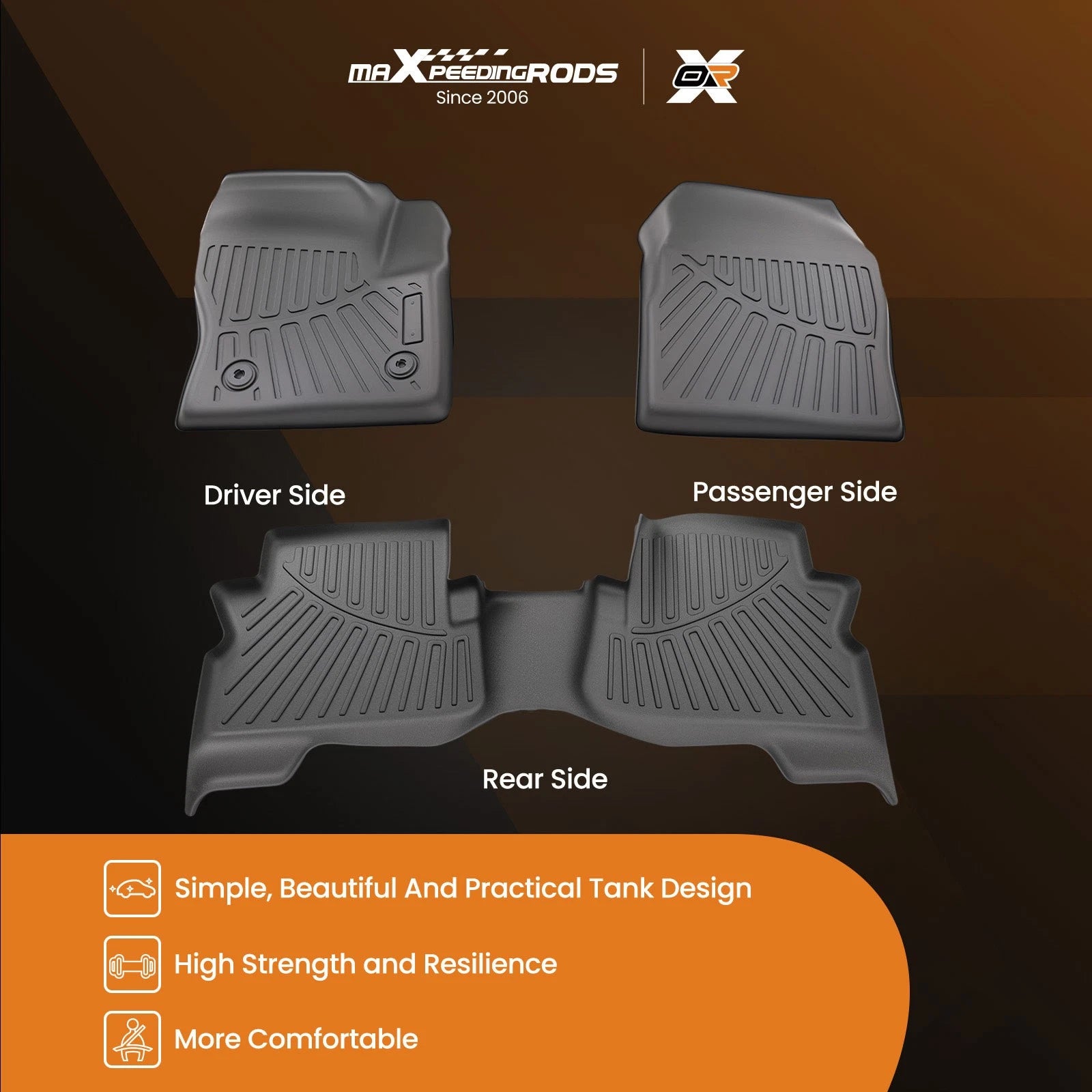 TPE Floor Mat Kit for Ford Escape C-Max (2013–2019) Front & Rear Waterproof