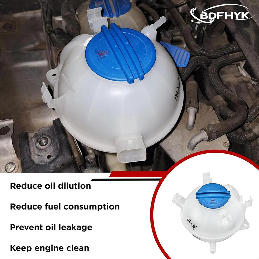 Coolant Reservoir Tank w/Cap for Volkswagen Jetta Passat Beetle Audi (2005–2018)