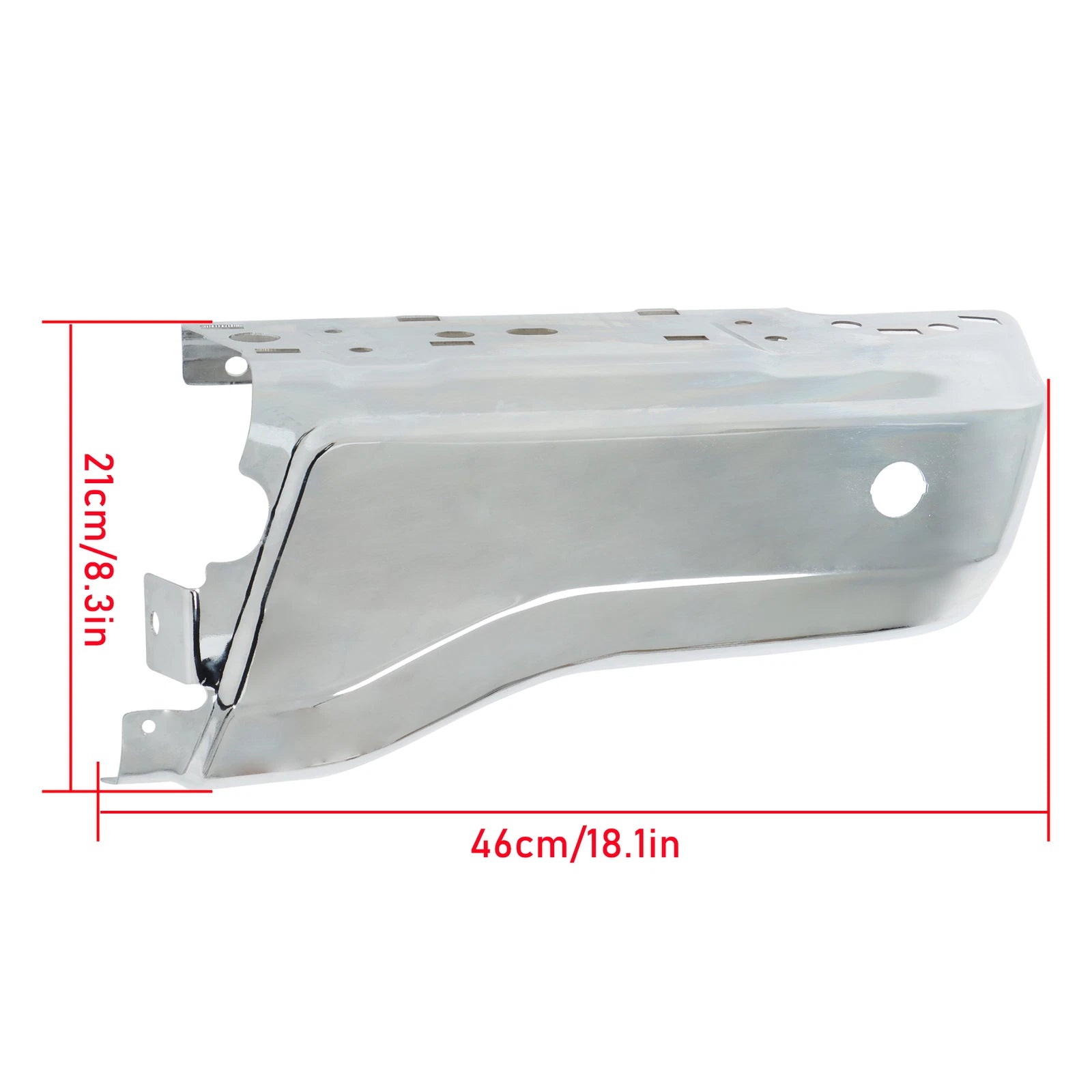 Chrome Bumper End with Sensor Holes for Ford Ranger (2019–2023)
