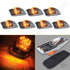 7pcs LED Raised Cab Roof Top Clearance Marker Lights for Freightliner Coronado