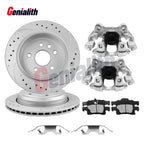 Rear Disc Rotors & Pads + Brake Calipers for Jeep Grand Cherokee Dodge Durango (2011–2020)