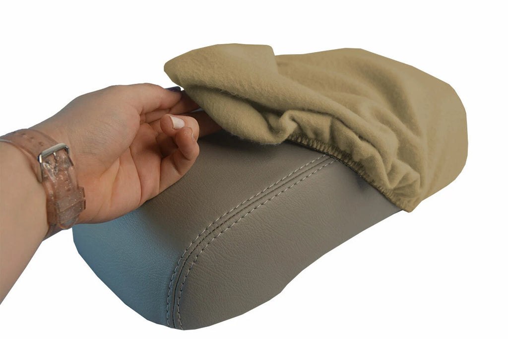 Fleece Console Lid Armrest Cover for Hummer H3 (2005–2010) Beige