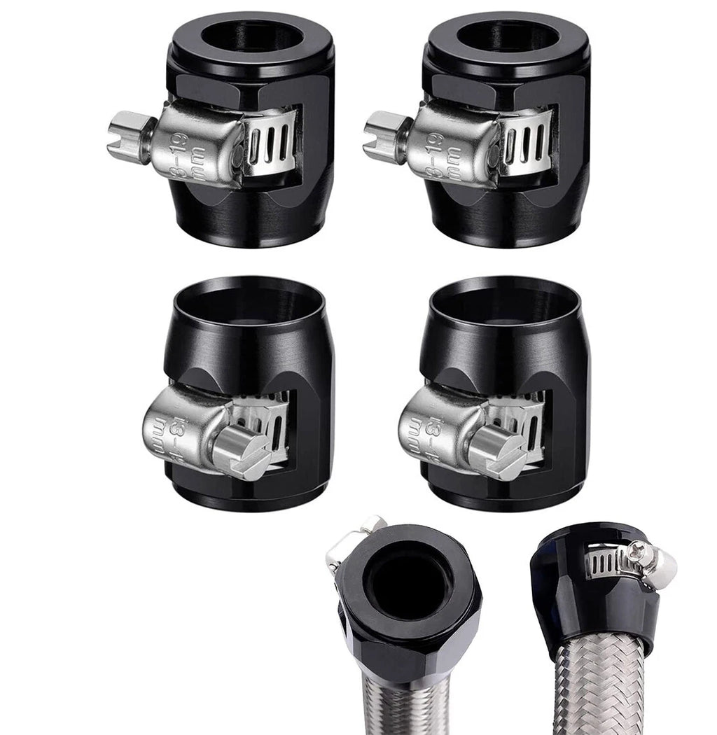 Set of 5 Hex Hose Finisher Clamp for AN 4/6/8/10/12 Fittings