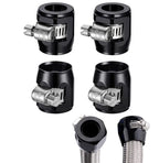 Set of 5 Hex Hose Finisher Clamp for AN 4/6/8/10/12 Fittings