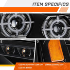 LED Sequential Chasing Signal Projector Headlights for Kenworth T660 (2008–2017)