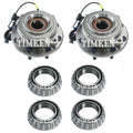 Front and Rear Wheel Bearings & Hubs Kit for Ford F-350 Super Duty (2005–2023)