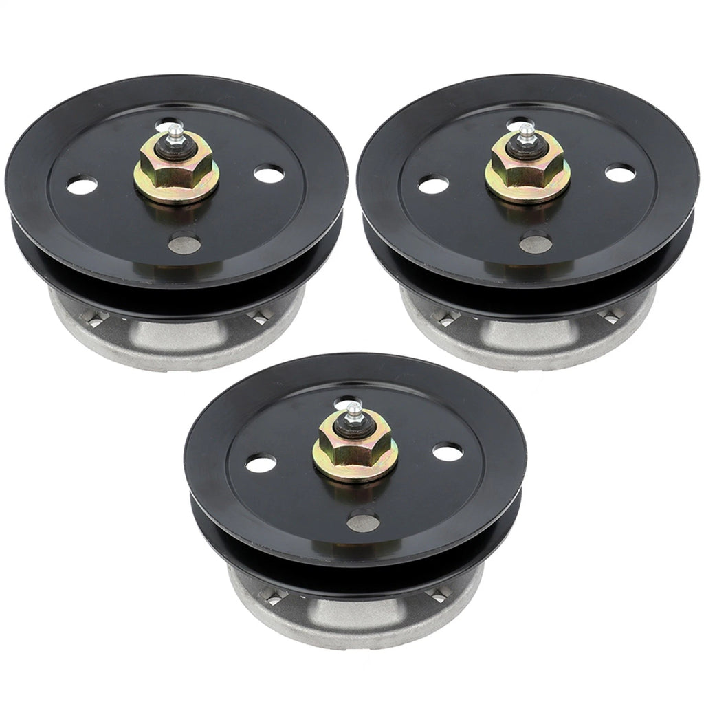 3 Spindle Assembly w/Pulley for John Deere LX GT 48" 54" Decks (AM121229 AM121342)