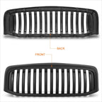 Front Bumper Grille Frame for Dodge Ram (2006–2009) - ABS Plastic, Matte Black
