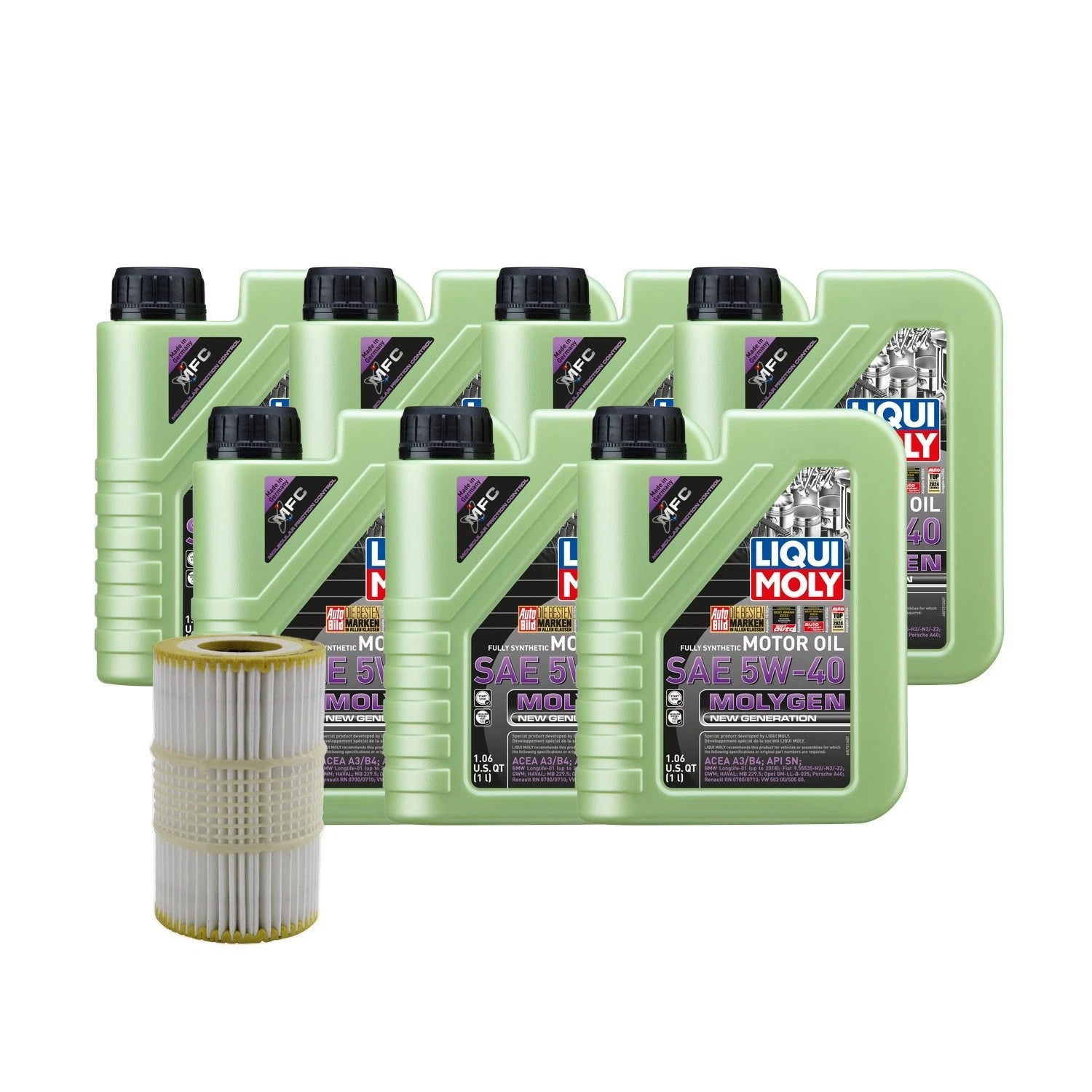 Oil Change Kit 7L Liqui Moly Molygen 5W-40 for Audi CREC/CREH (2013–2020)