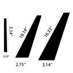 Glossy Black Window Door Pillar Post Strip Cover for Honda Civic (2006-2011)