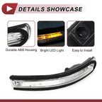 Mirror Turn Signal Light for KIA Rio Pride (2012–2016) No. 876241W000 Right Black Clear