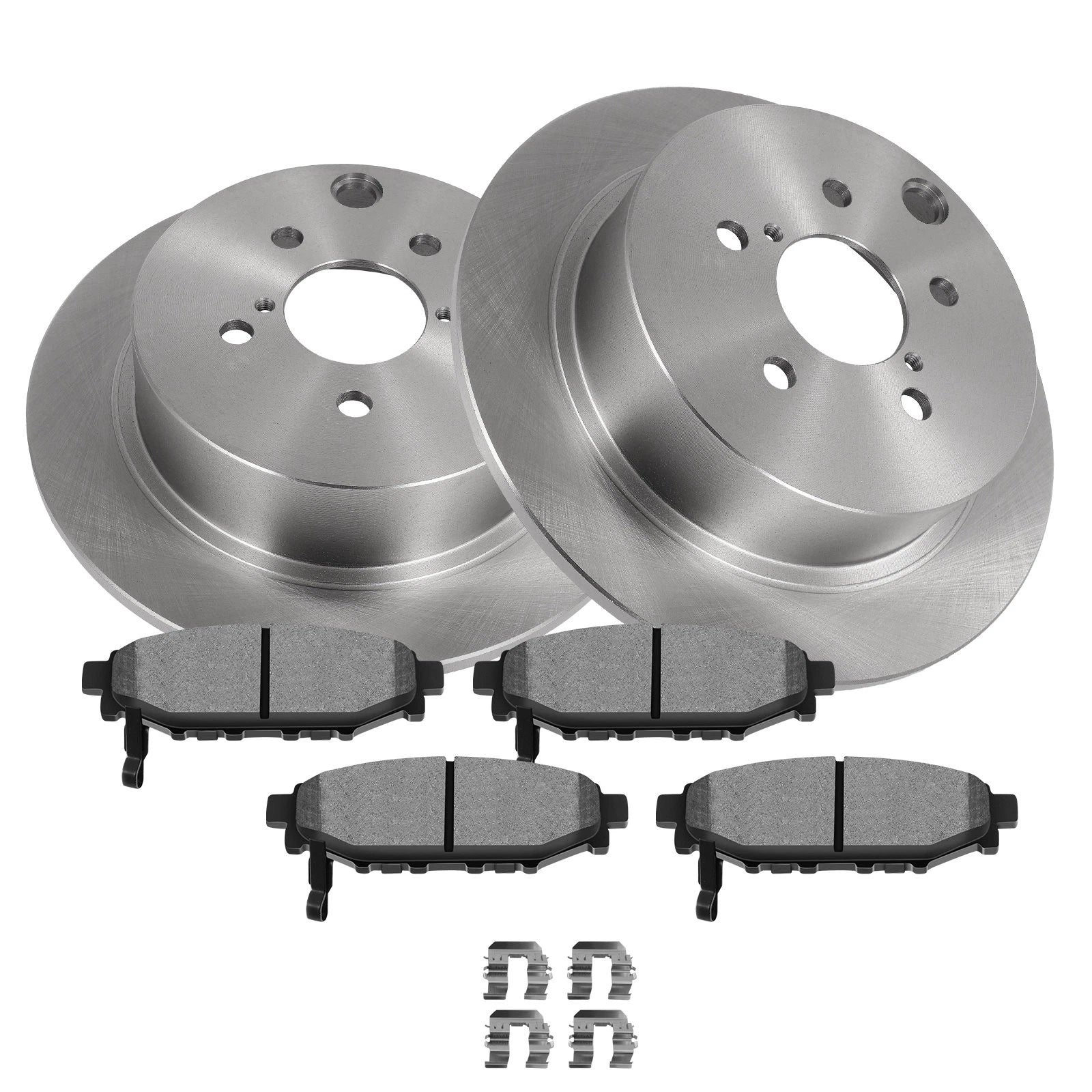 Set of 2 Rear Brake Disc Rotors & Pads for Subaru Forester/Impreza (2015–2023)
