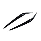 Pair Black Headlight Eyelid Eyebrow Trims for BMW 5 Series G30 G31 (2017–2021)