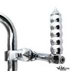 Chrome 5" Long Foot Pegs for Harley SuperLow 1200 (2011–2023)