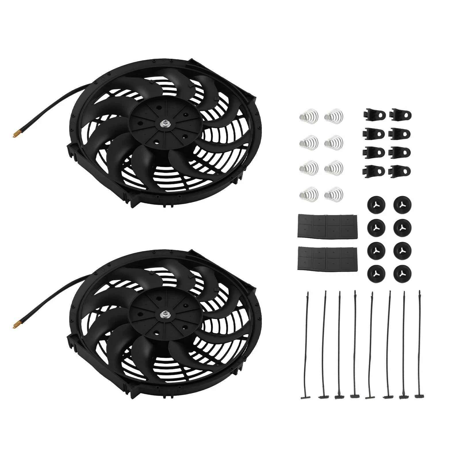 2X 12" Radiator Cooling Fan Assembly for Universal Application (YYYY–YYYY)