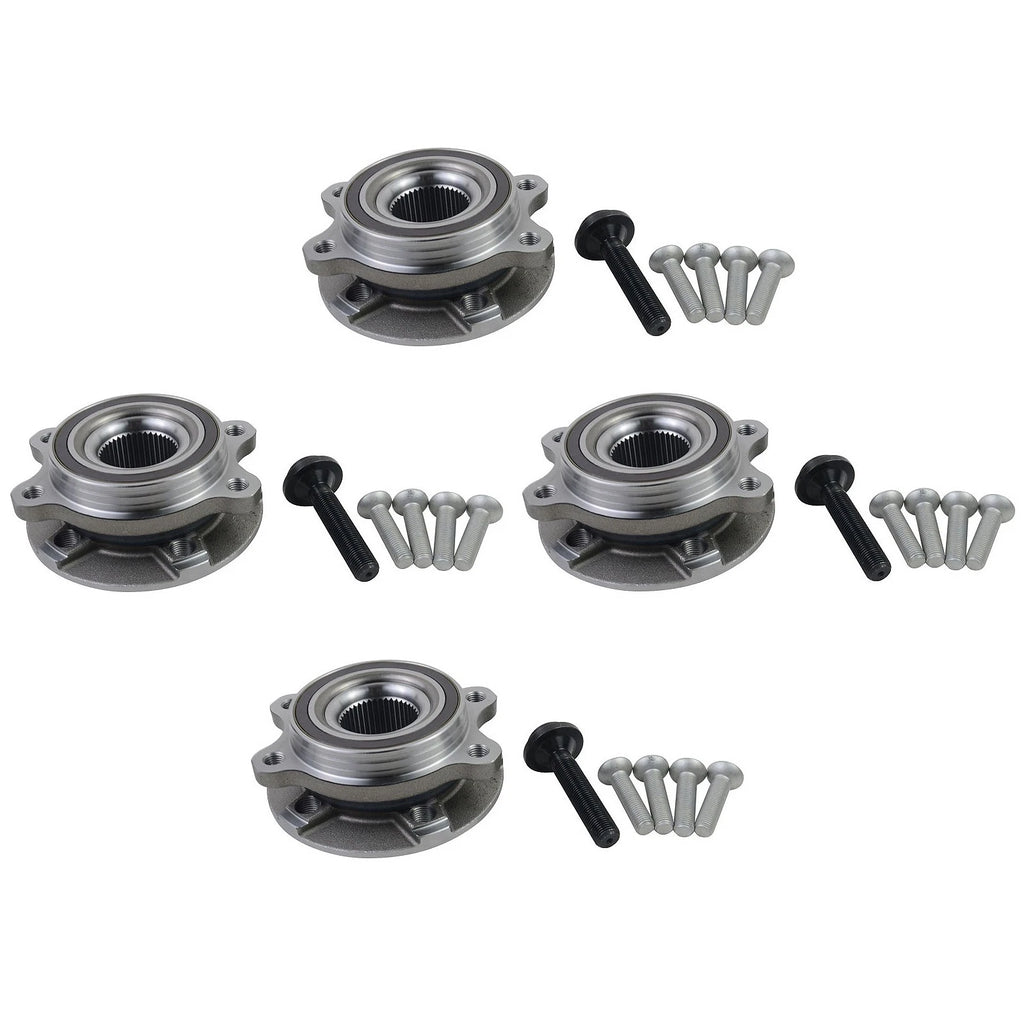 Set of 4 Wheel Hub Bearing Kit for Audi A4 A6 A7 A8 Q5 S5 S6 S7 SQ5 (2008–2018)