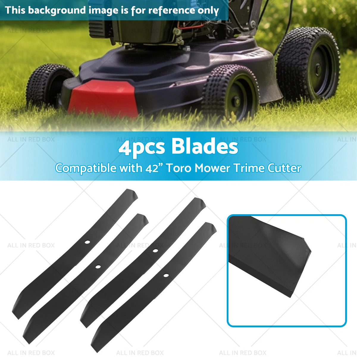 4X Blade for Toro Z420 42 Mower (106-2247-03, 106-2247)