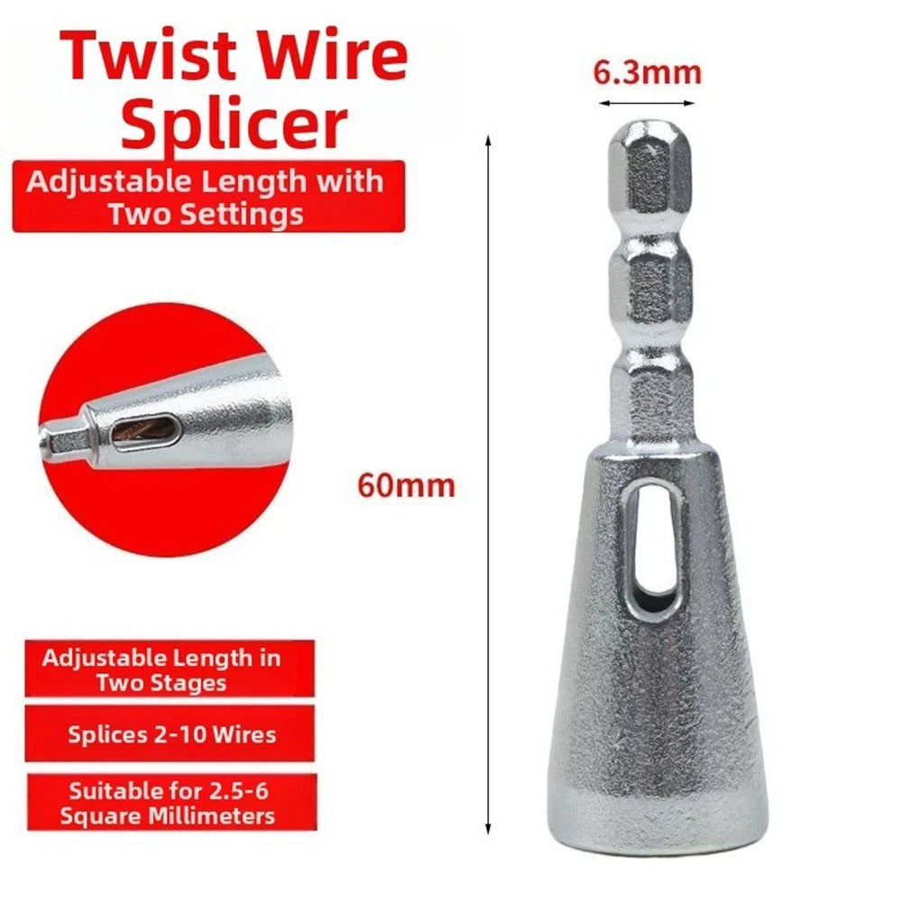 Electric Wire Twisting Tool for 2-10 Wires Adjustable Length 2.5-6 mm²