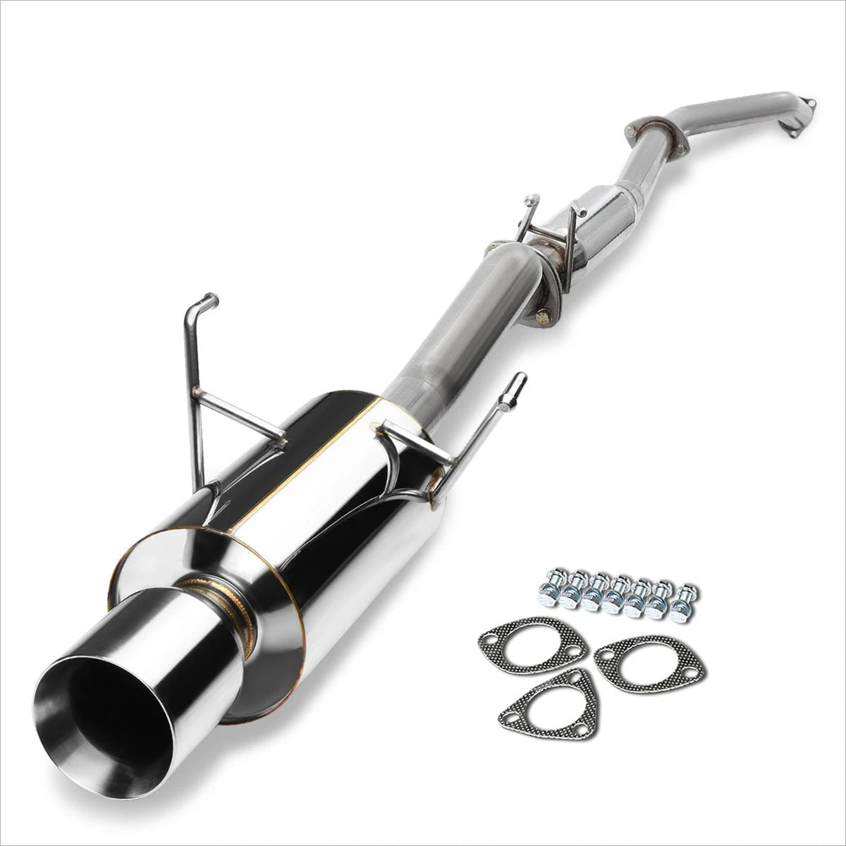 4" Rolled Tip Catback Exhaust System for Honda Civic EX 1.7L (2001–2005)