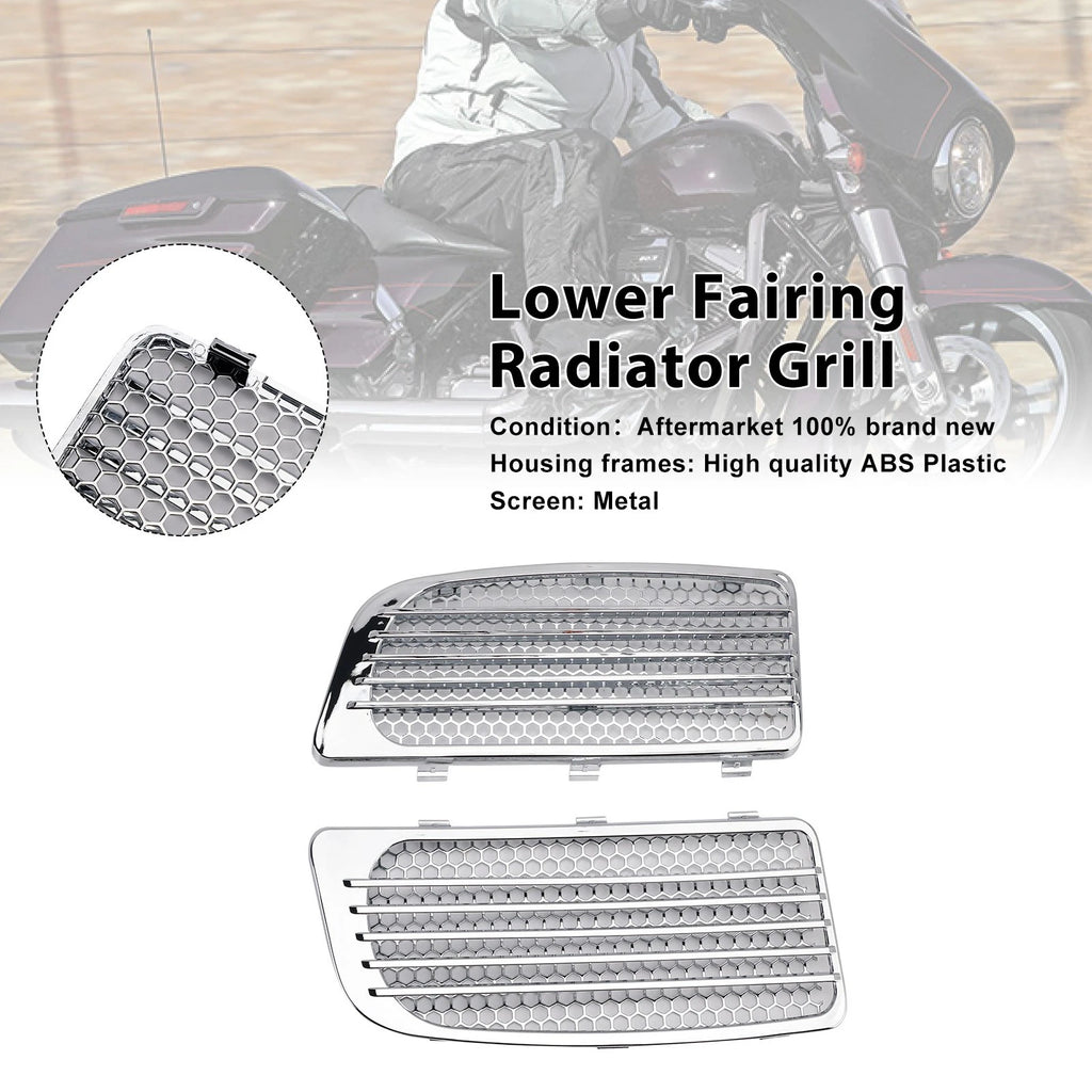 Lower Fairing Radiator Grill for Harley Road Glide FLHR, FLTRXS (2015–2023) Chrome