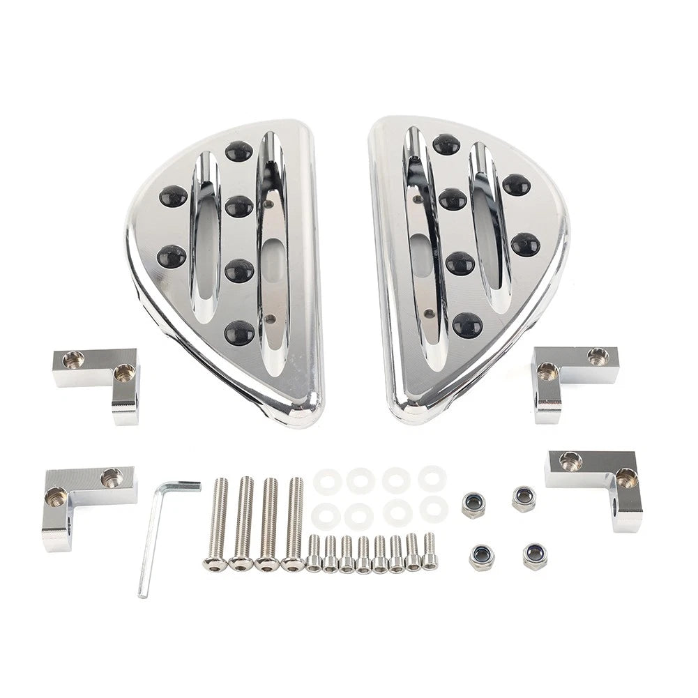 Set of 2 Rear Passenger Floorboard Foot Pegs for Harley Touring (1993–2023) Chrome