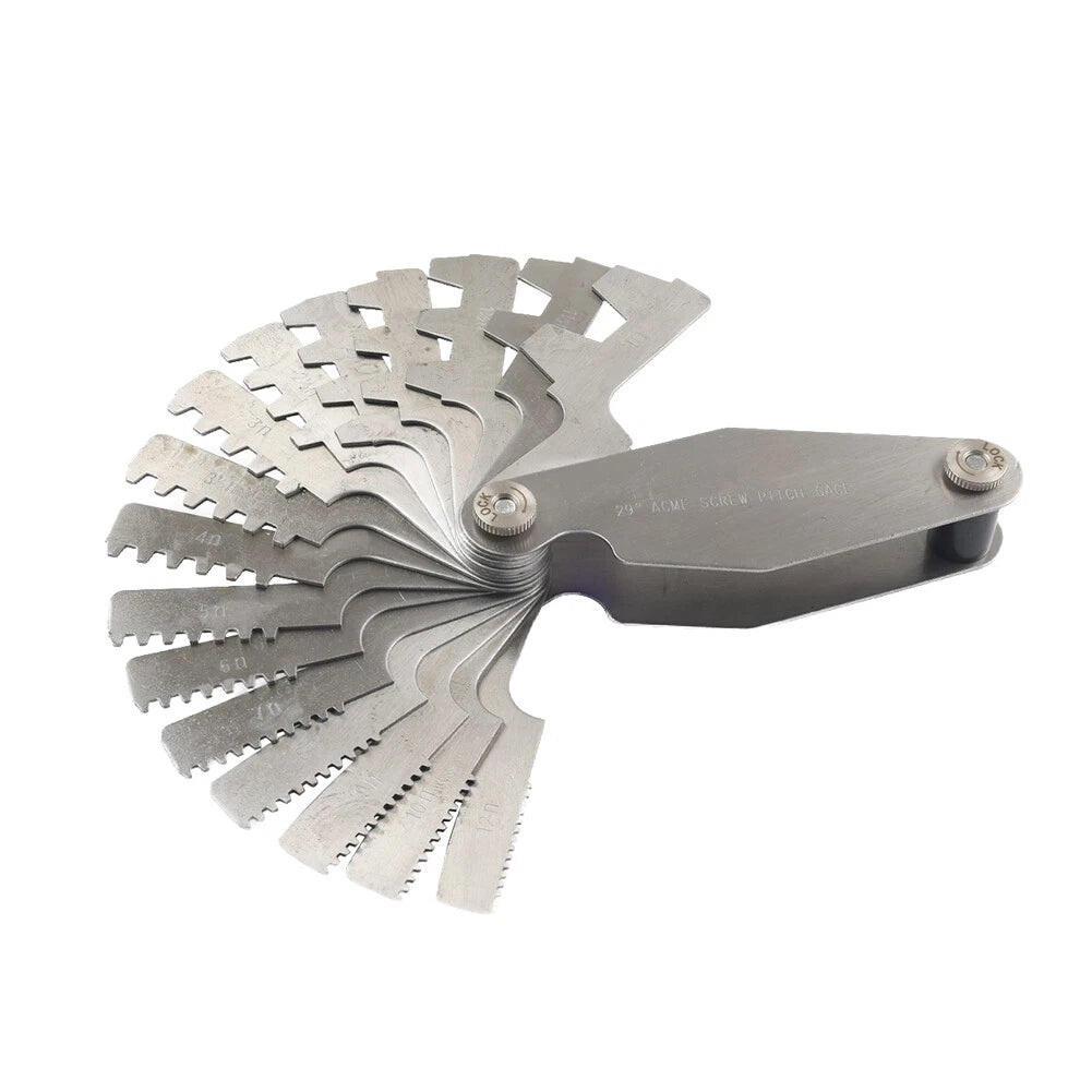 16pcs Screw Pitch Gauge for Automotive Thread Measurement (Stainless Steel)