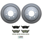 Rear Brake Kit 348mm 6 Lugs Rotors & Bosch Pads for Ford F-150