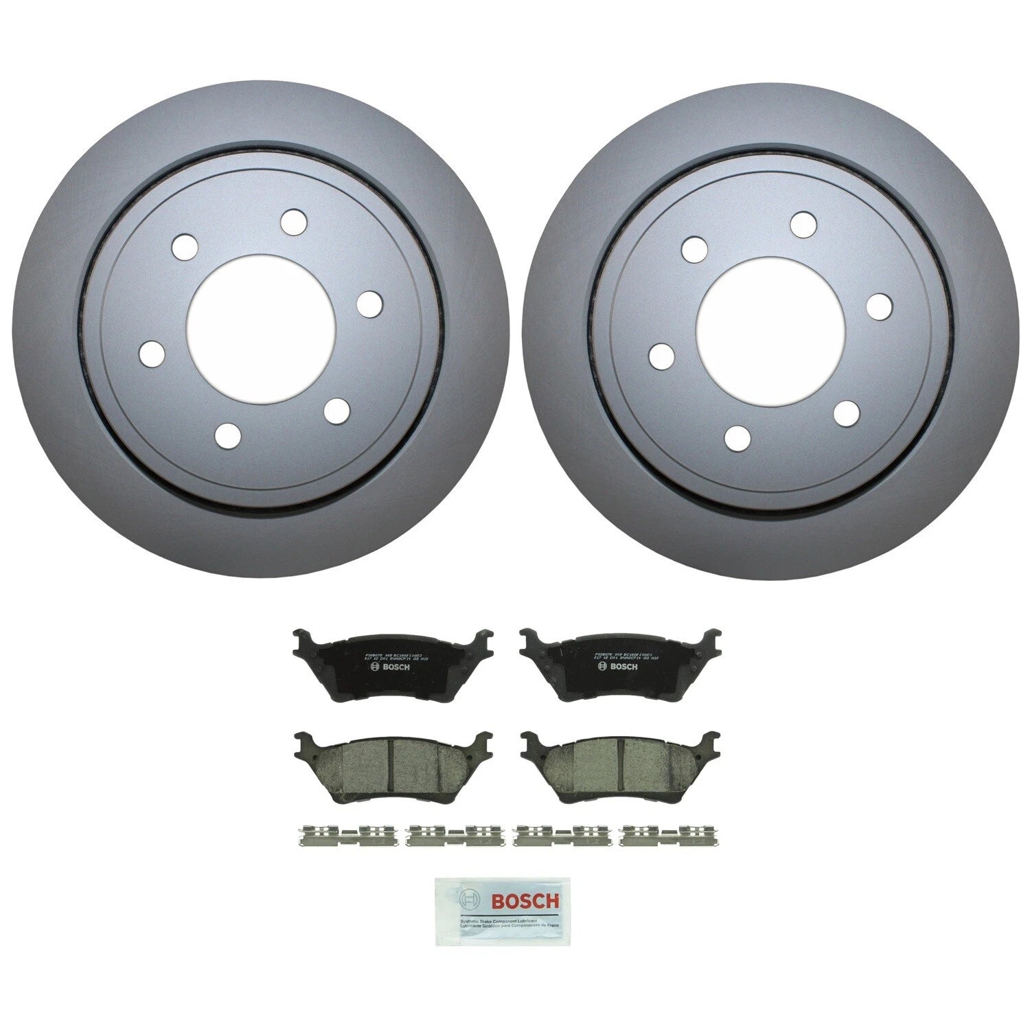 Rear Brake Kit 348mm 6 Lugs Rotors & Bosch Pads for Ford F-150